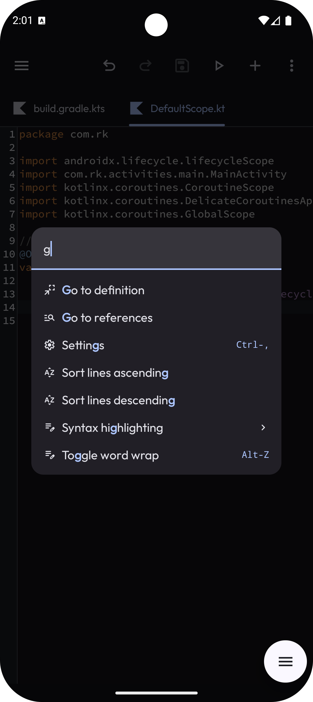 Command Palette